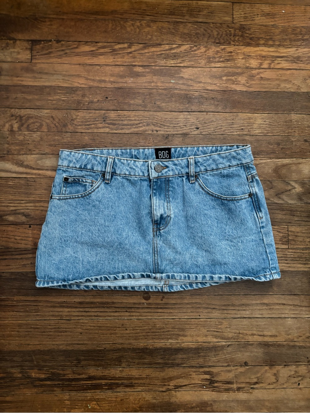 bdg denim mini skirt